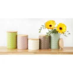 Design Imports Avocado Matte Retro Vine Texture Ceramic Canister Set/3 14 Design Imports Avocado Matte Retro Vine Texture Ceramic Canister Set/3 -Design Imports GUEST cf95883f 9b9b 4569 96d0 5333ca23ac46 2