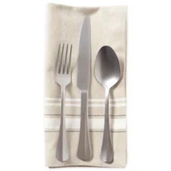 Design Imports French Stripe Napkin Set 6 Piece, Taupe/White, 20X20" -Design Imports GUEST d0cd9946 7481 4823 a0ce 28305f846e8c