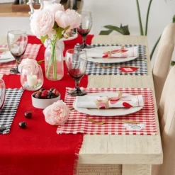 Design Imports Love & Xoxo Checkers Embellished Placemats Set/4 14 Design Imports Love & Xoxo Checkers Embellished Placemats Set/4 -Design Imports GUEST d1288938 c48f 4370 8058 df74acf42570