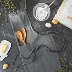 Design Imports Gray Chino Chef Apron -Design Imports GUEST d19e41ea 9851 46a2 a2ab a45d6b5ebe46