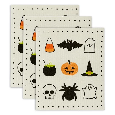 Design Imports Spooky Swedish Dishcloth Set/3 6 Design Imports Spooky Swedish Dishcloth Set/3 - Image 6