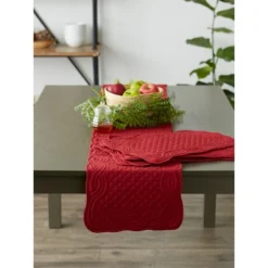 DII Quilted Farmhouse Placemat Set, Cranberry, 13x18" -Design Imports GUEST d276d1e2 d309 4095 b97a fcbae5b6002e