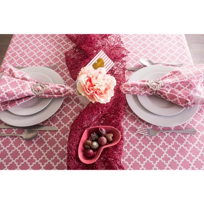 Design Imports Rose Lattice Tablecloth 60X84 5 Design Imports Rose Lattice Tablecloth 60X84 - Image 5