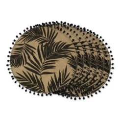 DII Jute Printed Placemat Set 6 Piece, Black Fern Print, 15" Dia 15 DII Jute Printed Placemat Set 6 Piece, Black Fern Print, 15" Dia -Design Imports GUEST d4647ef0 5fb4 44d7 8f1e eee10d7e16c8