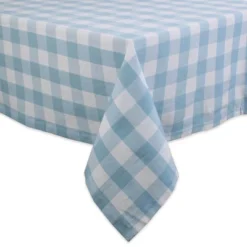 Design Imports Buffalo Check Cotton Tablecloth, Light Blue & White, 60X84" 12 Design Imports Buffalo Check Cotton Tablecloth, Light Blue & White, 60X84" -Design Imports GUEST d5594d09 6f9b 4428 8733 c91ee90ba30e