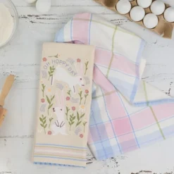 Design Imports Oh Hoppy Day Dishtowel Set Of 2