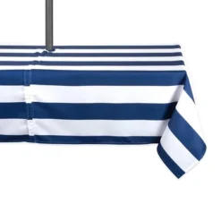 Design Imports Nautical Blue Cabana Stripe Outdoor Tablecloth With Zipper 60X84 -Design Imports GUEST d57c0814 8e07 467c aa0b 8249b6db55de