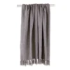 50"x60" Chenille Throw Blanket Soft Gray - Design Imports: Cozy For Couch, Lightweight Woven Polyester