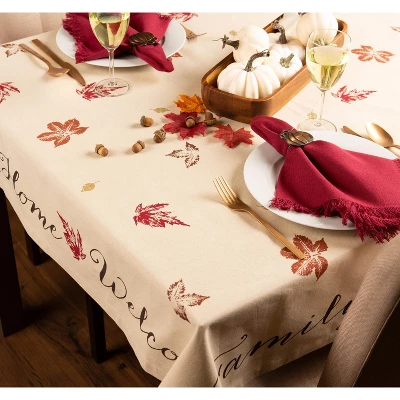 Design Imports Rustic Autumn Leaves Tablecloth, 60X84" 1 Design Imports Rustic Autumn Leaves Tablecloth, 60X84"