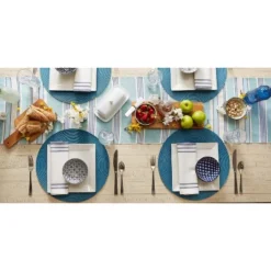 DII Solid Woven Placemat Set 6 Piece, Storm Blue, 15" Dia -Design Imports GUEST d7be3380 b989 408c a7f3 1b1dc6576a52
