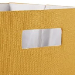 Design Imports Polyester Cube Solid Honey Gold Square 13X13X13 -Design Imports GUEST d8122eb6 362d 4e78 9a93 f7fcba1b6996