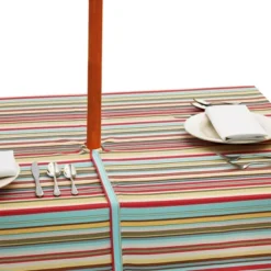 Design Imports Summer Stripe Outdoor Tablecloth With Zipper 60X84 -Design Imports GUEST d839f0f5 a61b 442c a9ef ab64eb49785e 1