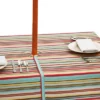 Design Imports Summer Stripe Outdoor Tablecloth With Zipper 60X120