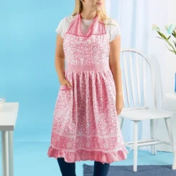Design Imports Pink Ophelia Apron -Design Imports GUEST d99bdc35 529f 4325 ad97 92be68ae6b47