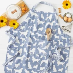 Design Imports Stonewash Blue Dog Print Chef Apron -Design Imports GUEST db70cd78 f875 423b 9cf1 ed65f010ae8d