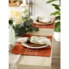 DII Sedona Check Placemat Set 6 Piece, Rust, 13x19"