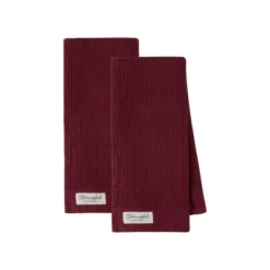 Design Imports Washed Waffle Dishtowel Set/2, Dove Gray Checker -Design Imports GUEST dba120c8 92b6 48c7 83a5 18d3ebd3ef39