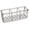 Design Imports Rustic Bronze Chicken Wire Flatware Caddy With Clear Jars