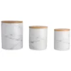 Design Imports White Marble Ceramic Canister Set/3