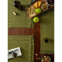 Variegated Olive Green Fringe Placemat (Set Of 6) -Design Imports GUEST dcc05b02 cf78 4d14 bbab 3acac390eb06