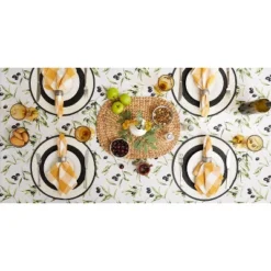 Design Imports Olives Print Outdoor Tablecloth With Zipper 60X120 -Design Imports GUEST dd98ccf9 4df8 4ba0 8f35 2cc90201d360 1