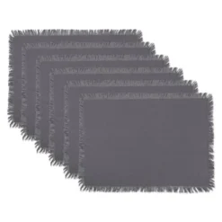 DII Heavyweight Fringe Placemat Set 6 Piece, Gray, 13x19" 9 DII Heavyweight Fringe Placemat Set 6 Piece, Gray, 13x19" -Design Imports GUEST ddc97c90 6317 4978 8ce8 803a8f694968