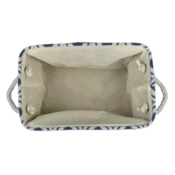 Design Imports Polyester Bin Ikat French Blue Rectangle Large 17.5X12X15 -Design Imports GUEST de54741e f4b6 460f b5ec 8f0d268fb71b