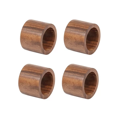 Design Imports Wooden Band Napkin Ring Set/4 5 Design Imports Wooden Band Napkin Ring Set/4 - Image 5