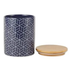 Design Imports Nautical Blue And White Mixed Print Ceramic Canister Set/3 -Design Imports GUEST df7f1393 4b47 4083 bb8a 25ce99662484