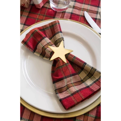 DII Decorative Holiday Napkin Ring Set, 6 Piece, Gold Stars 5 DII Decorative Holiday Napkin Ring Set, 6 Piece, Gold Stars - Image 5