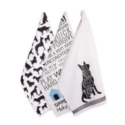 3pk Cotton Assorted Animal Print Dishtowels - Design Imports -Design Imports GUEST e0487e4c 85f3 46cc a2bc 42885a524375
