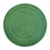 DII Metallic Woven Round Placemat, Green, 15" Diameter