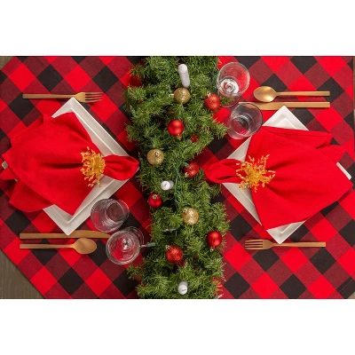 Design Imports Tango Red/Black Buffalo Check Tablecloth 60X104 6 Design Imports Tango Red/Black Buffalo Check Tablecloth 60X104 - Image 6