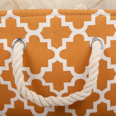 Design Imports Polyester Bin Lattice Pumpkin Spice Rectangle Medium 16X10X12 3 Design Imports Polyester Bin Lattice Pumpkin Spice Rectangle Medium 16X10X12 - Image 3
