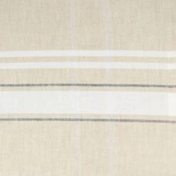Design Imports French Stripe Tablecloth, Taupe/White, 60X120"