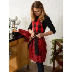 Design Imports Red/Black Gingham Apron -Design Imports GUEST e319cae3 aab1 4259 980e 05a69c815cb7