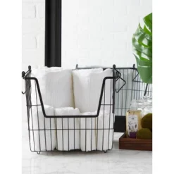 13"x 10"x 11"Large Rectangle Metal Basket Black - Design Imports -Design Imports GUEST e37921da 0391 4132 9045 a1bd4ec0e385