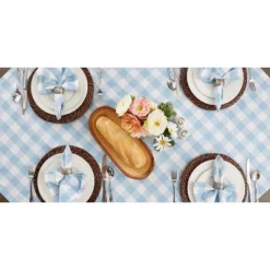 Design Imports Buffalo Check Cotton Tablecloth, Light Blue & White, 60X84" 15 Design Imports Buffalo Check Cotton Tablecloth, Light Blue & White, 60X84" -Design Imports GUEST e42441da 89f1 4d52 8168 fc90e50d7953 1