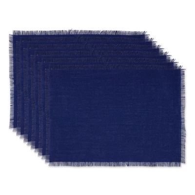DII Jute Solid Placemat Set 6 Piece, Nautical Blue, 13x19" 8 DII Jute Solid Placemat Set 6 Piece, Nautical Blue, 13x19" - Image 8