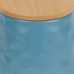 Design Imports Storm Blue Matte Dimple Texture Ceramic Canister Set/2 -Design Imports GUEST e5105aa7 75f4 4a48 a76a 23aacbd12f46