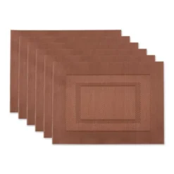 DII PVC Doubleframe Indoor/Outdoor Placemat Set/6, Cinnamon, 13x17.25" 9 DII PVC Doubleframe Indoor/Outdoor Placemat Set/6, Cinnamon, 13x17.25" -Design Imports GUEST e629ab1f abe8 4f51 b7e4 1186a5145a7a