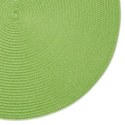 DII Solid Woven Placemat Set 6 Piece, Lime, 15" Dia -Design Imports GUEST e816c2d9 c3f5 4764 b00f e5d6bc953917