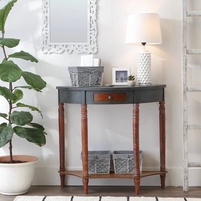 Design Imports Set Of 3 S Antique White Chicken Wire Gingham Check Liner Baskets Black/White 4 Design Imports Set Of 3 S Antique White Chicken Wire Gingham Check Liner Baskets Black/White - Image 4