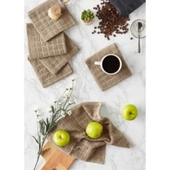 Design Imports Windowpane Terry Dishcloth Set 6 Piece, 12X12", Stone 7 Design Imports Windowpane Terry Dishcloth Set 6 Piece, 12X12", Stone -Design Imports GUEST e8b3b280 c236 4deb 8a85 3f60a487b29c