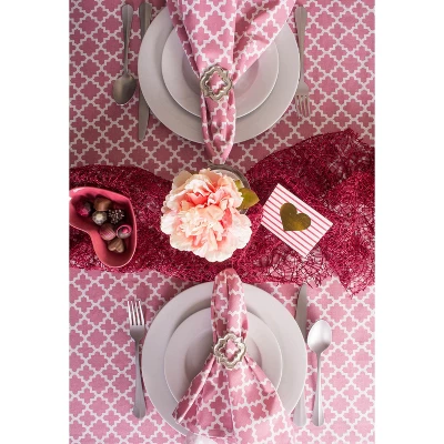 Design Imports Rose Lattice Tablecloth 60X84 6 Design Imports Rose Lattice Tablecloth 60X84 - Image 6