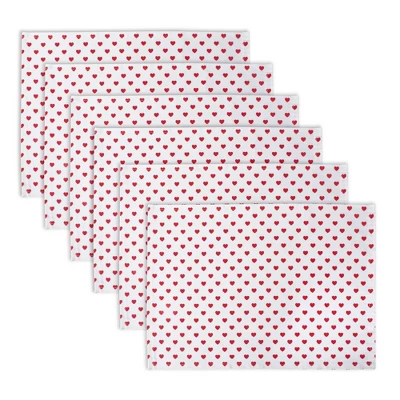 Design Imports Lil Hearts Ribbed Placemats Set/6 10 Design Imports Lil Hearts Ribbed Placemats Set/6 - Image 10