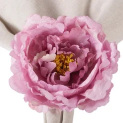 DII Peony Flower Napkin Ring Set 4 Piece, Pink -Design Imports GUEST ea2c011e 50b6 445c 9693 63160ef1eac6