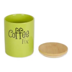 Design Imports Avocado Coffee/Sugar/Tea Ceramic Canister Set/3