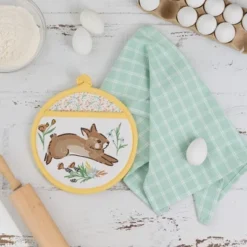 Design Imports Spring Bunny Potholder Gift Set