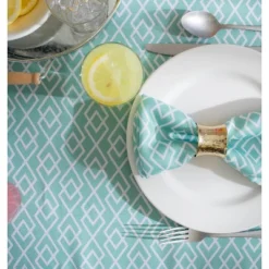 Design Imports Aqua Diamond Outdoor Tablecloth 60 Round -Design Imports GUEST eaad8dc0 ae8a 4349 ba3c 6e648d252db2 1